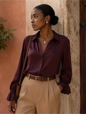 “I Discovered Poshmark, Now I’m Re-Shopping My Own Closet” | PAIGE Satin Blouse
